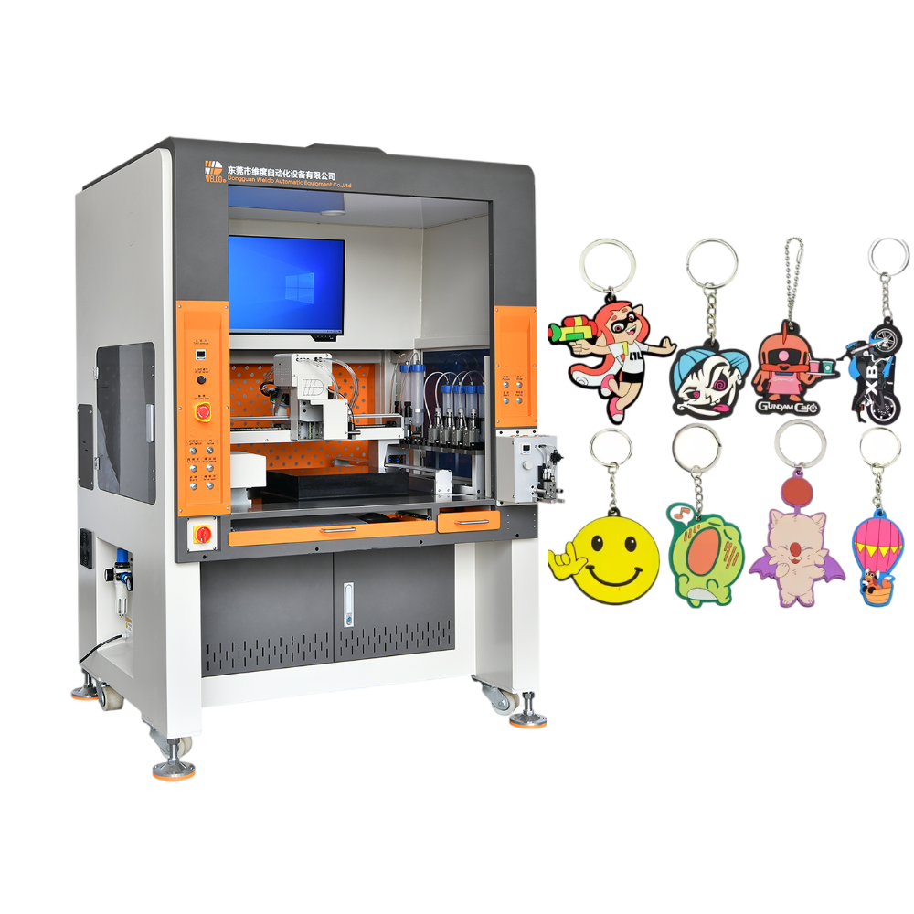 custom anime soft pvc keychain filling machine